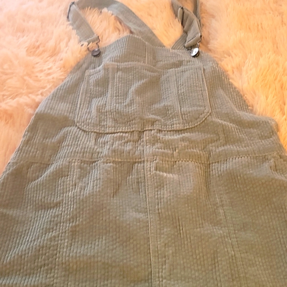 Women teal overall dress size large